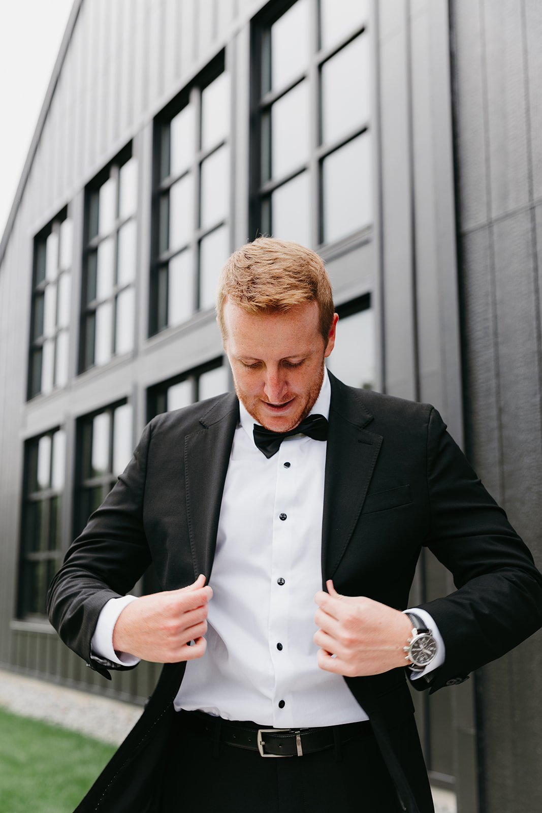 white and sable wedding