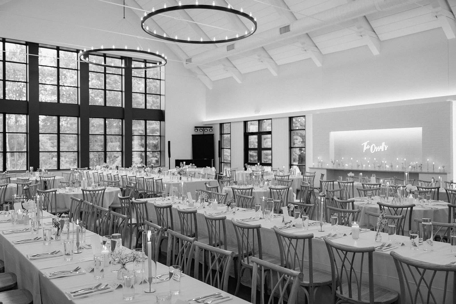 white and sable wedding