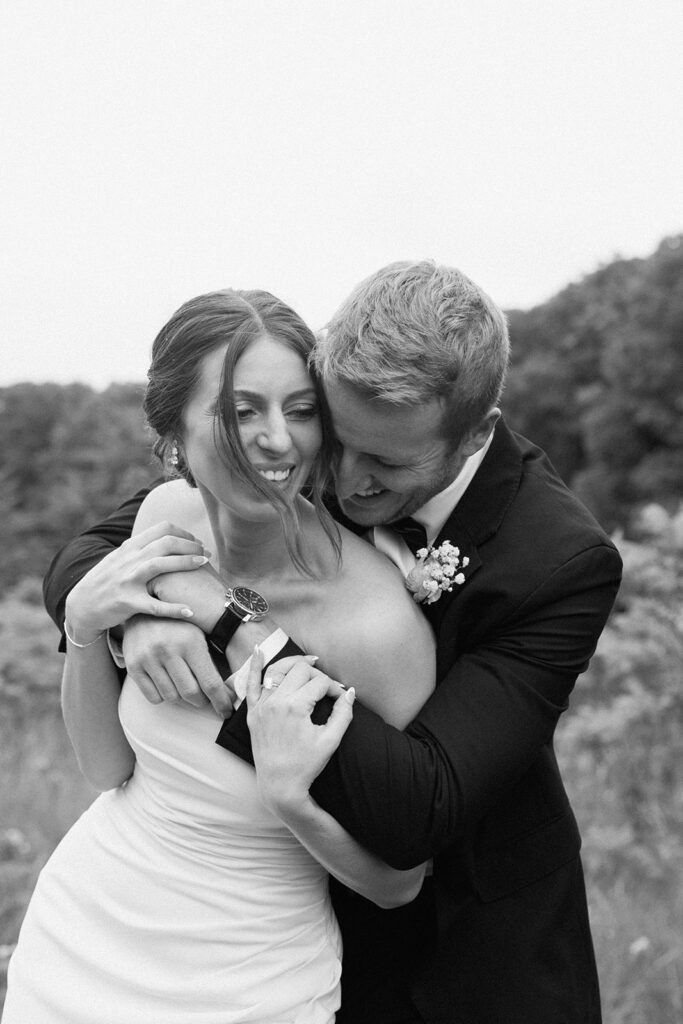 white and sable wedding