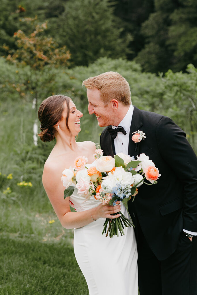white and sable wedding
