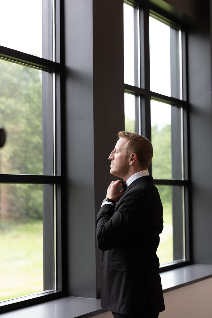 white and sable wedding