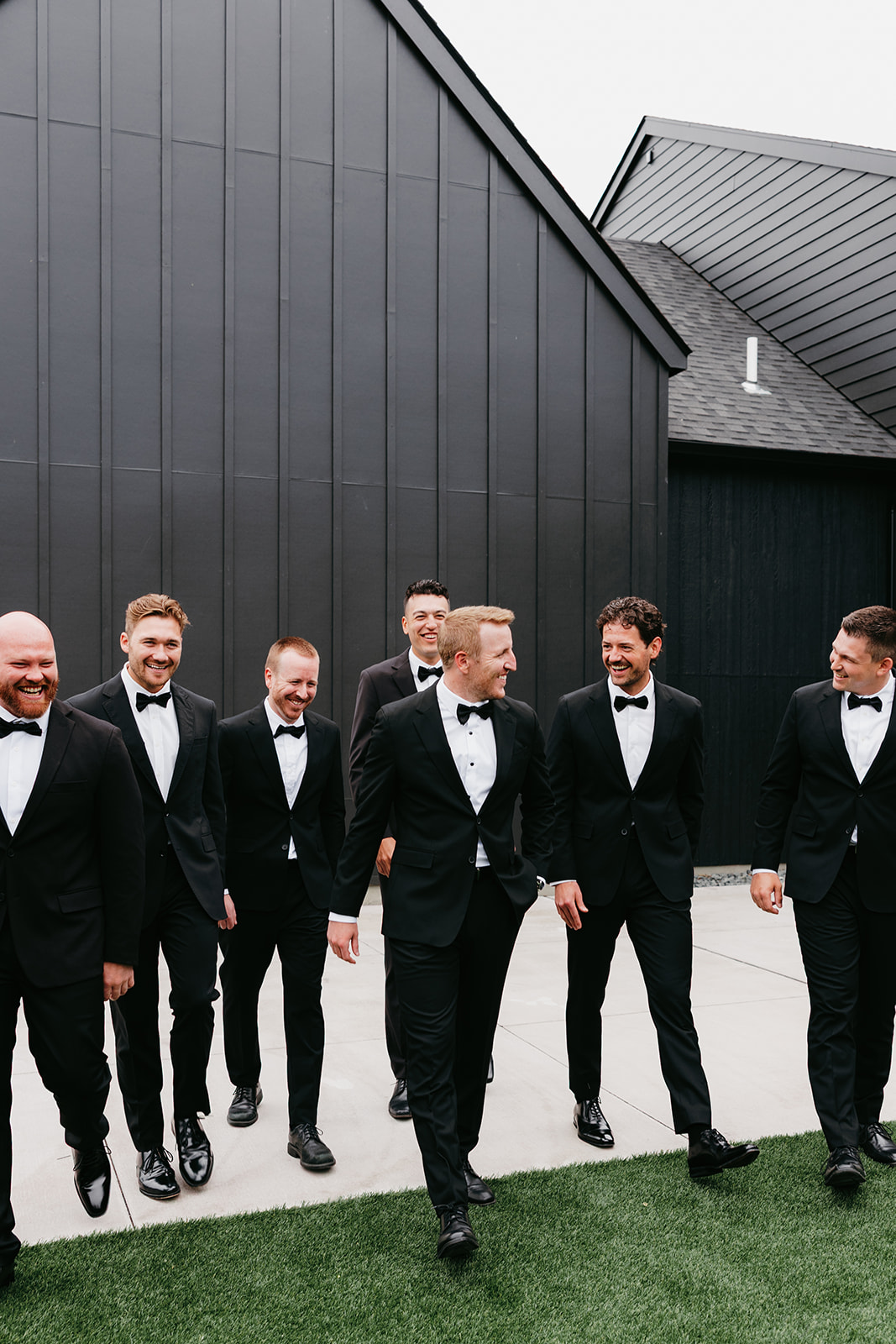 white and sable wedding