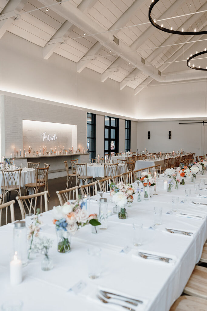 white and sable wedding