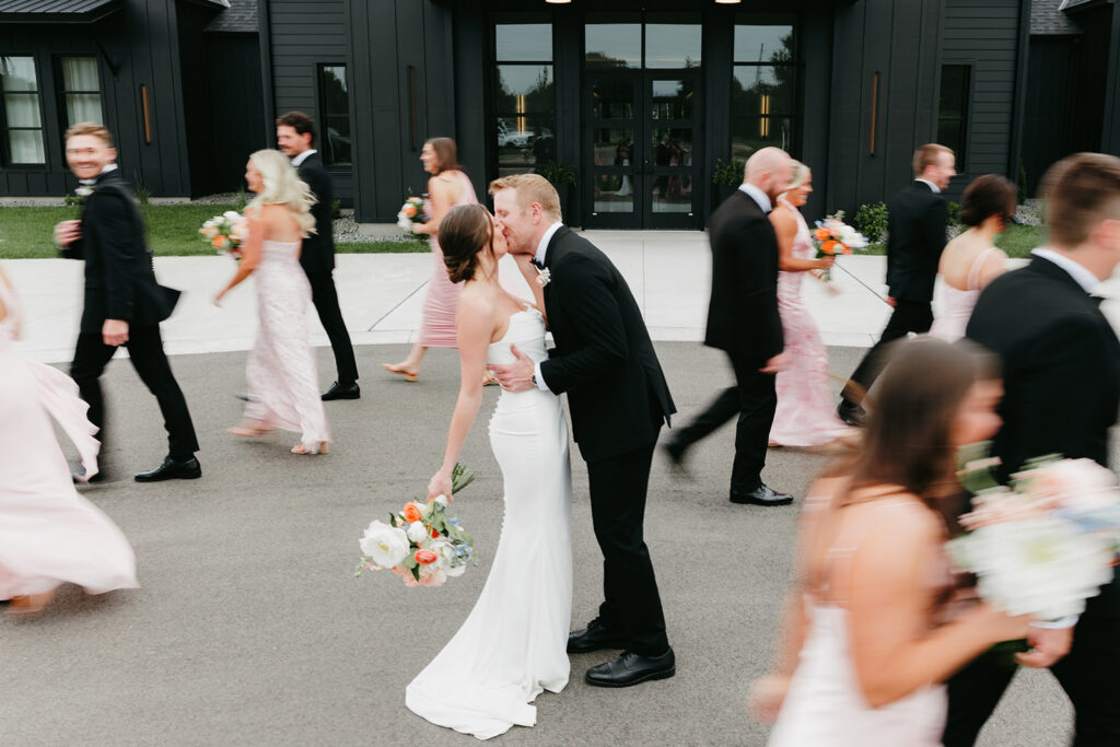 white and sable wedding