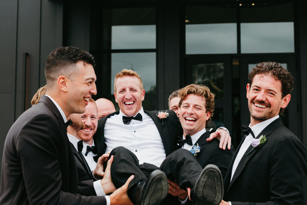 white and sable wedding