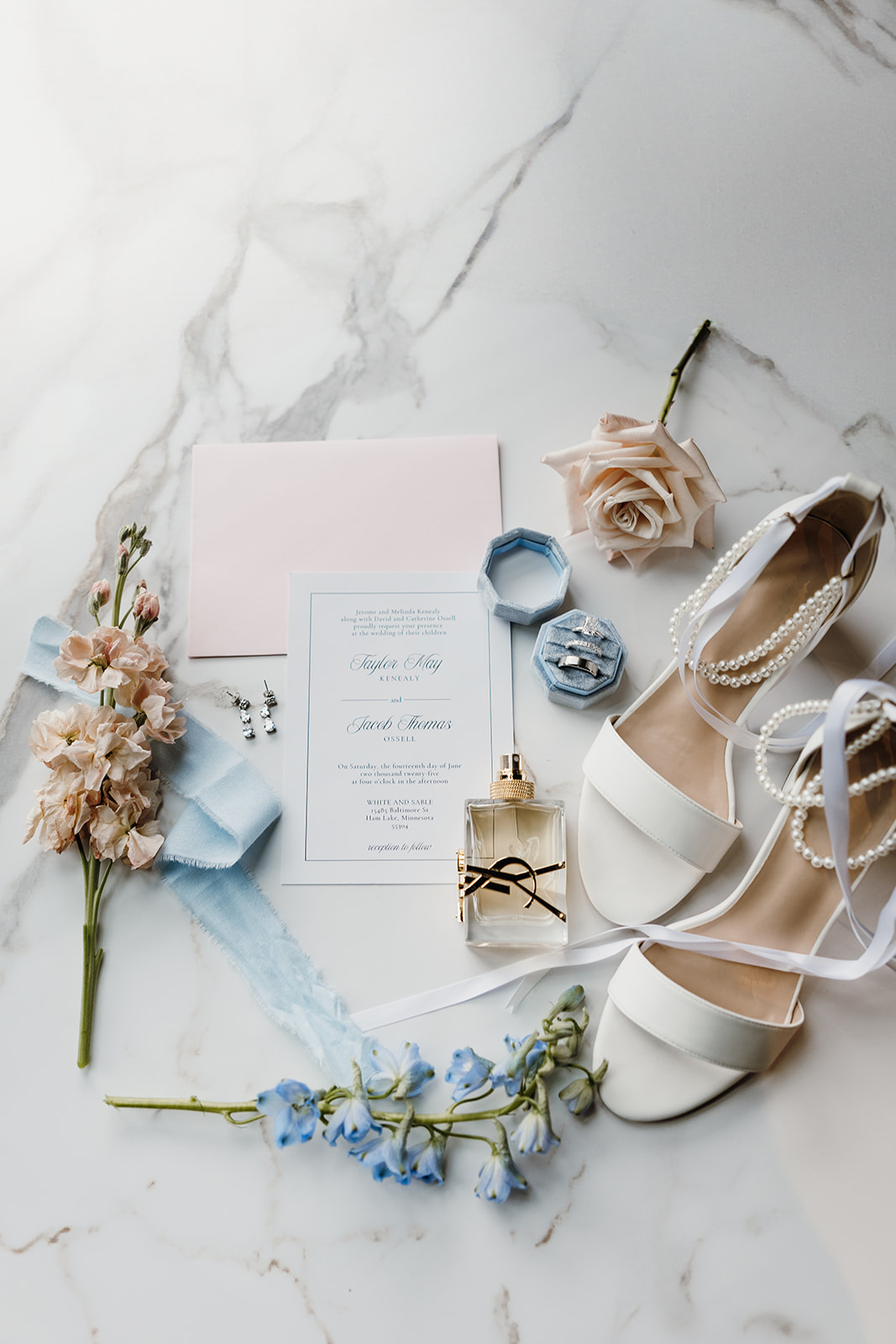 white and sable wedding