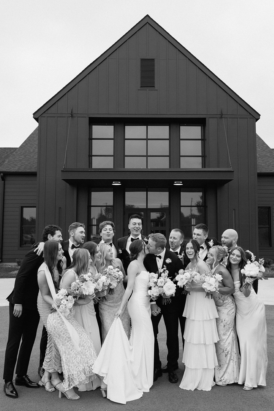 white and sable wedding