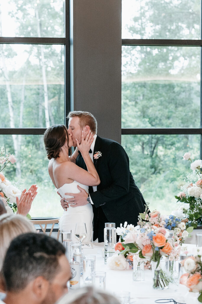 white and sable wedding