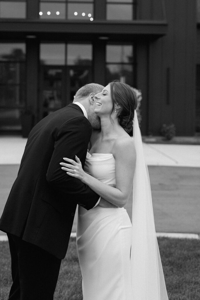 white and sable wedding