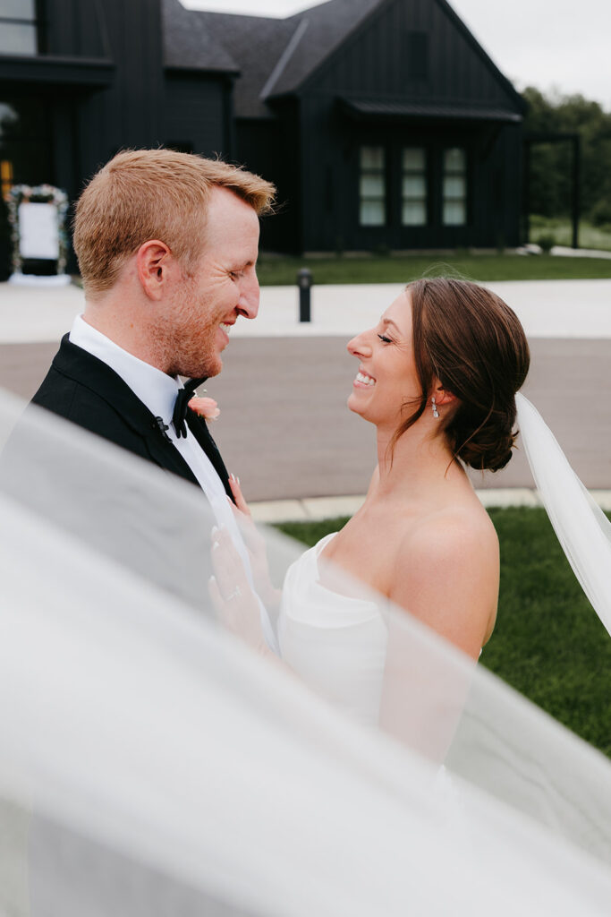 white and sable wedding