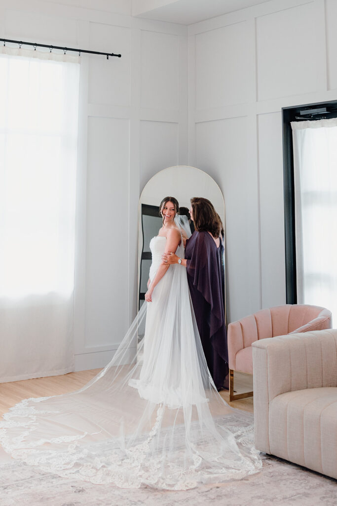 white and sable wedding